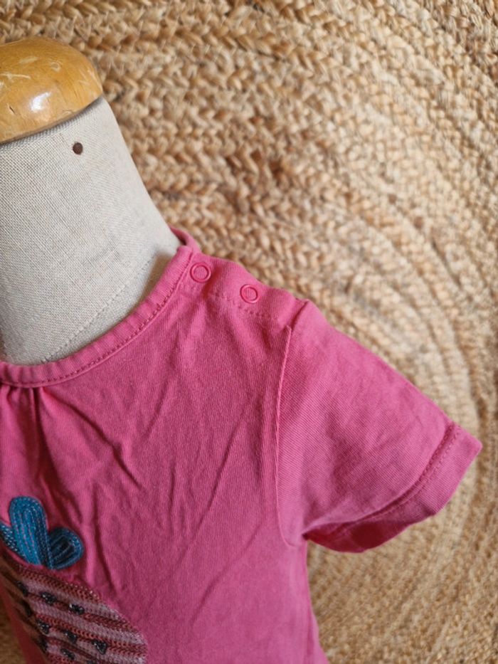 Jolie tee-shirt rose fraise fille obaibi 23 mois 86cm - photo numéro 4
