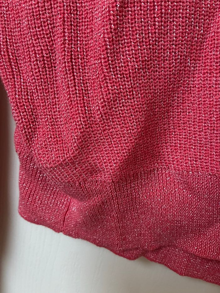 Pull rose lurex argenté - photo numéro 3