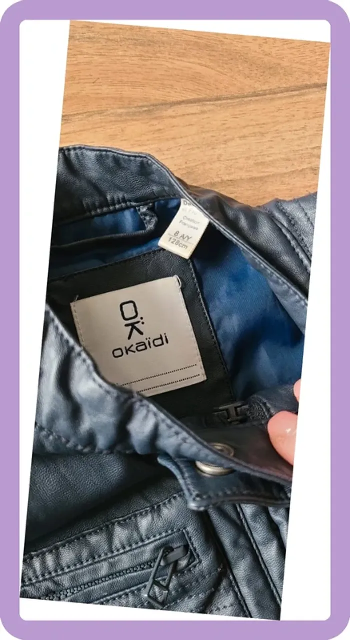 Veste simili Okaidi 8 ans bleu marine - photo numéro 5