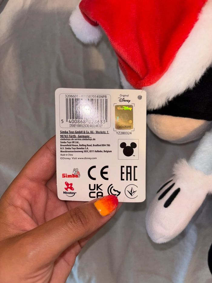 Peluche Disney - Mickey Noël - photo numéro 3