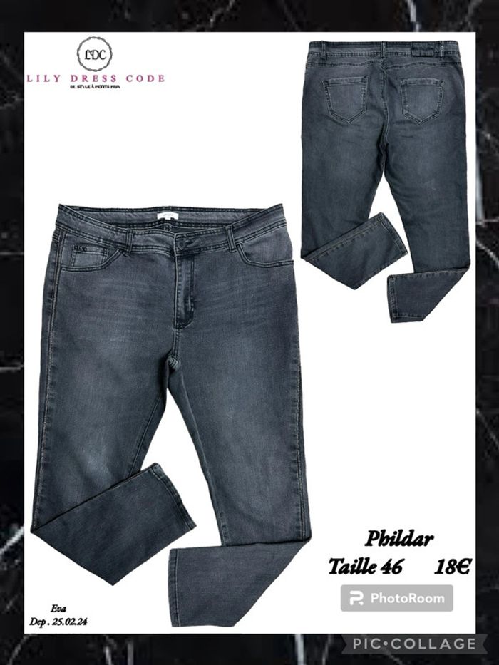 🖤 Jean noir délavé – Phildar – Taille 46 SOLDÉ -20%🖤