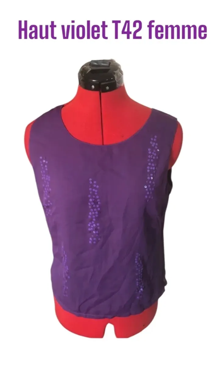 Haut violet T42 femme 👚