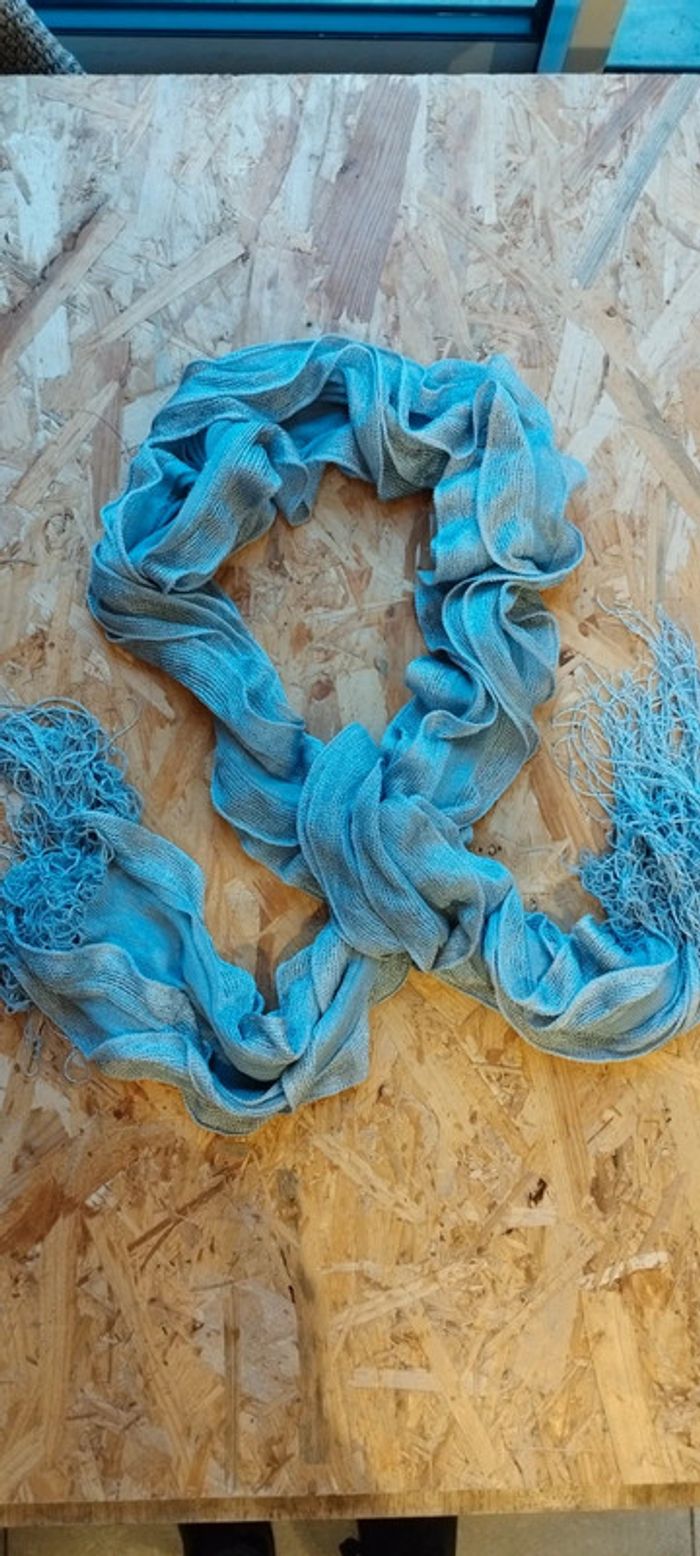 Écharpe foulard argenté