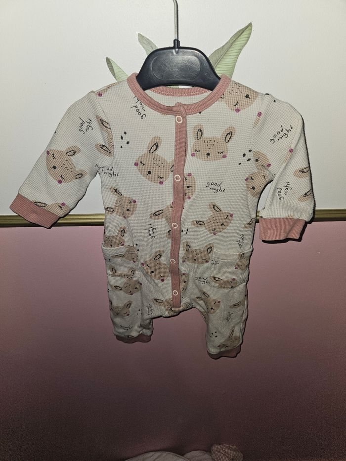 Pyjama nid d'abeille imprimé lapin - photo numéro 6