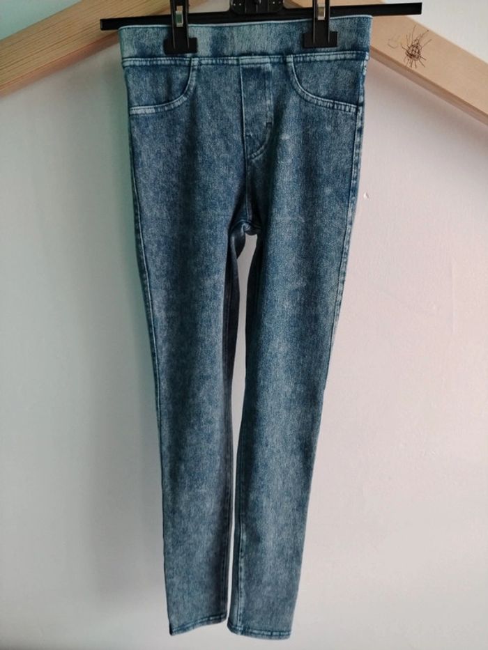 Jegging fin neuf bleu délavé H&M 10 ans - photo numéro 7