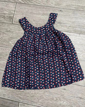 Blouse sans manche Débardeur Marese 2 ans marine rouge