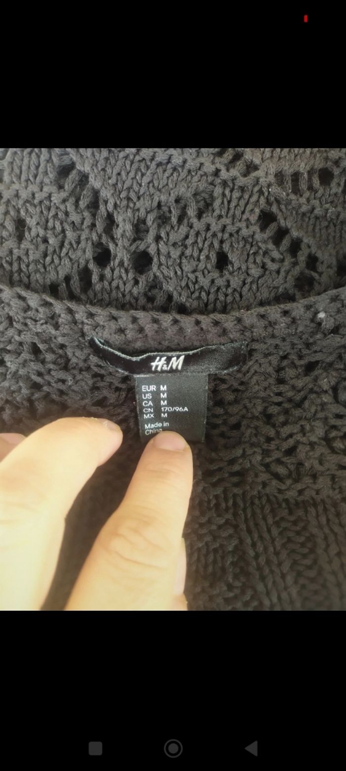 Robe H&M noire à crochet - photo numéro 3