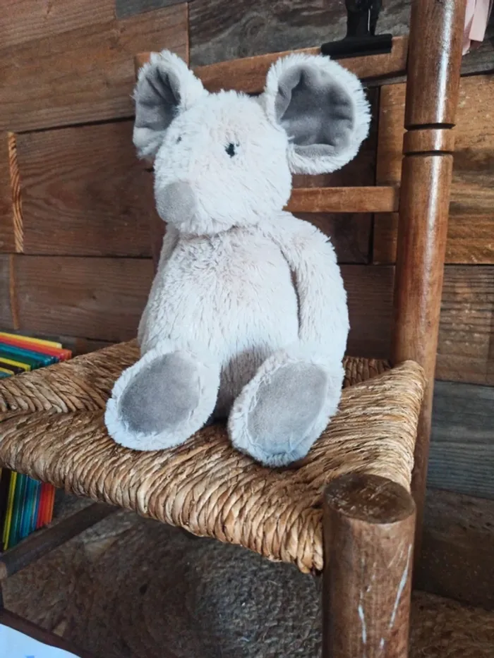Peluche souris grise tbe soft friends - photo numéro 3