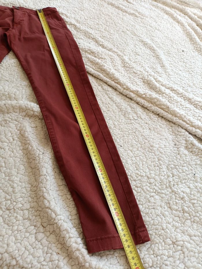 Pantalon bordeaux style chino – Pako litto – XS vintage italien elegant - photo numéro 6