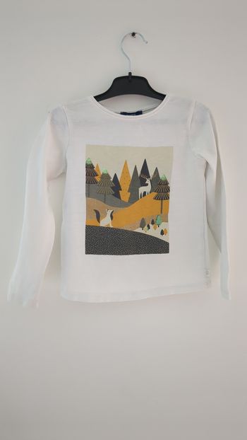 T-shirt manches longues forêt Okaïdi 4 ans