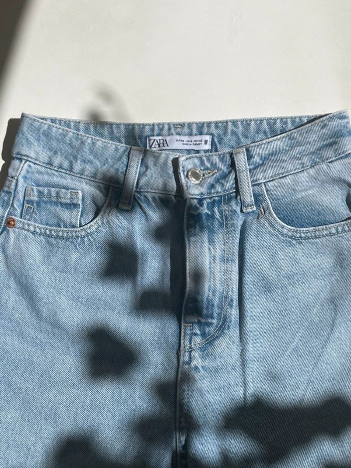 Jean straight fit bleu clair Zara xxs - photo numéro 7