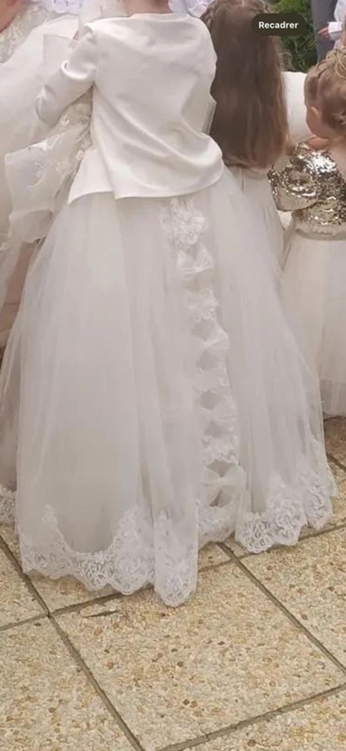 Mini robe de mariée pour jeune fille 16 ans avec tulle broderie paillettes et strass - photo numéro 13
