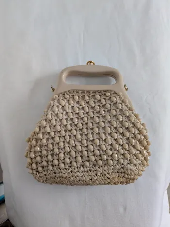 Pochette petit sac à perles vintage - Made in Italy