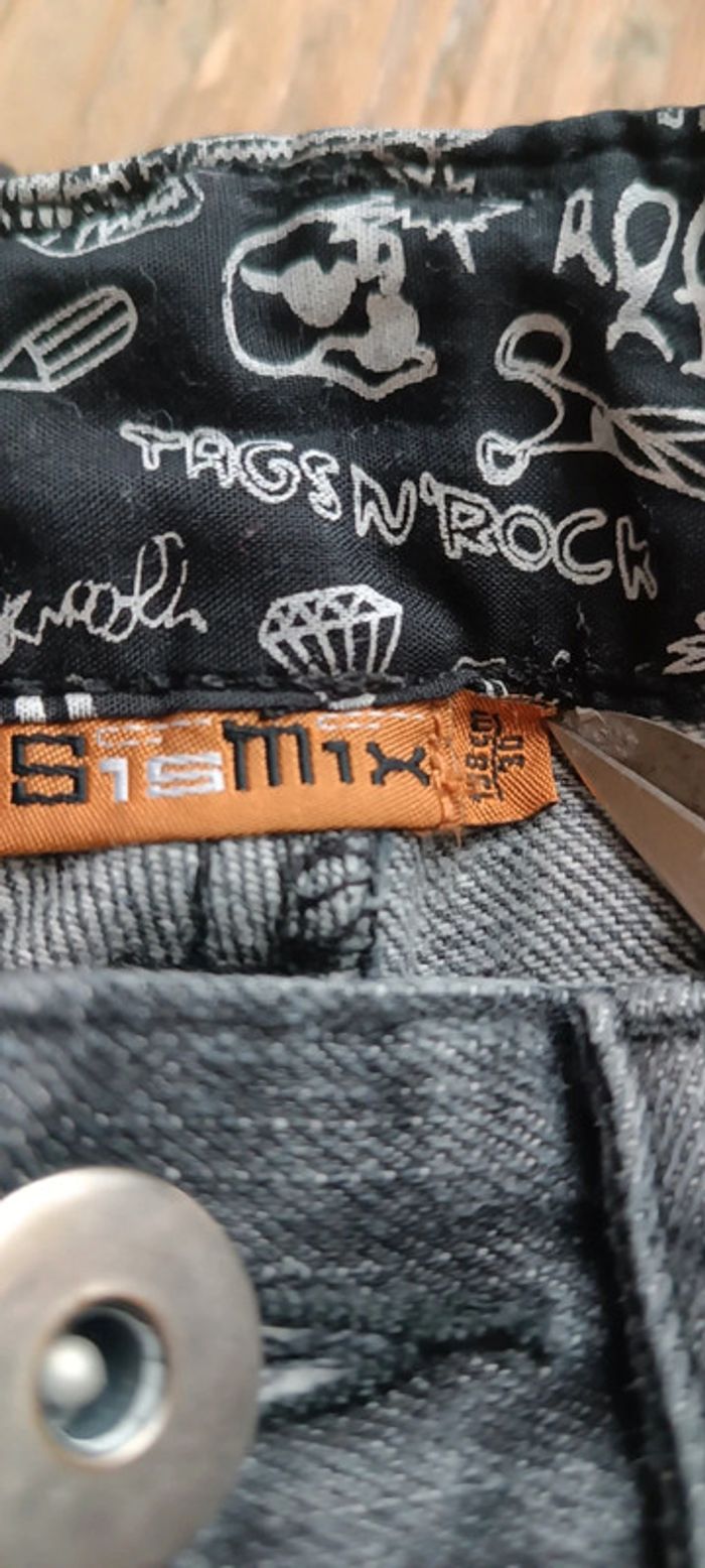 Jeans délavé gris fille 10 ans - photo numéro 6