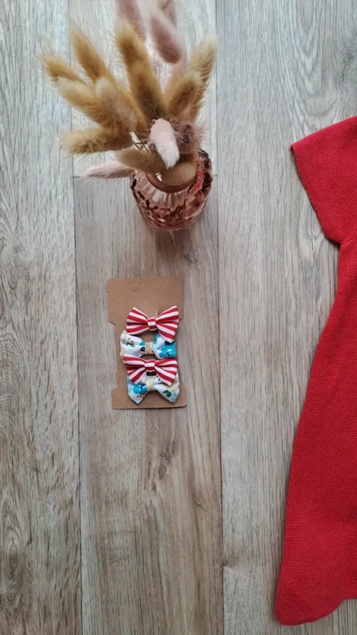 Robe rouge Cyrillus à col claudine bleu jean 18 mois - photo numéro 5