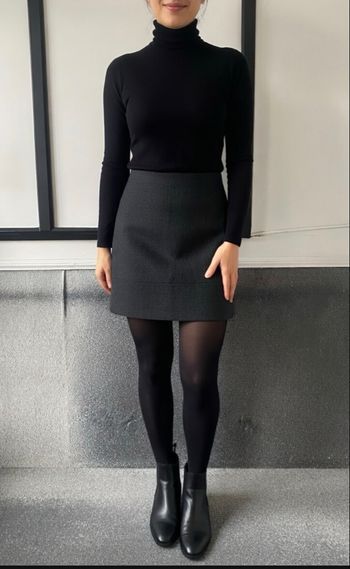 Jupe en laine gris chiné Claudie Pierlot 36