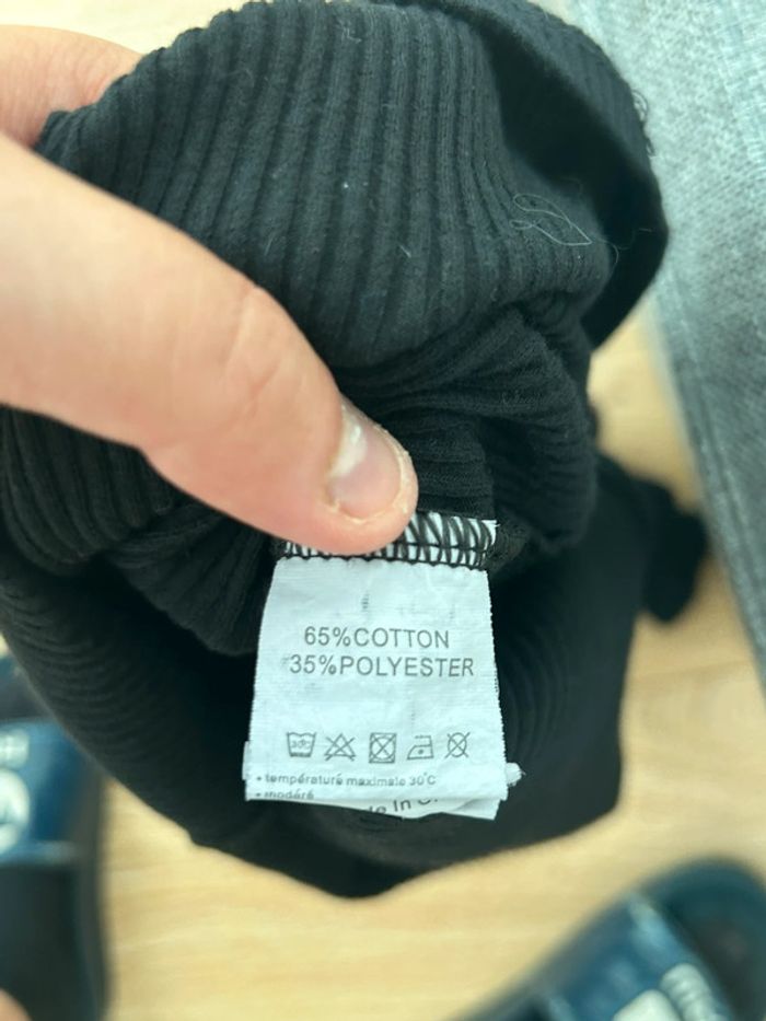 Top manches longues noir avec broderie - taille 38 en coton - photo numéro 7