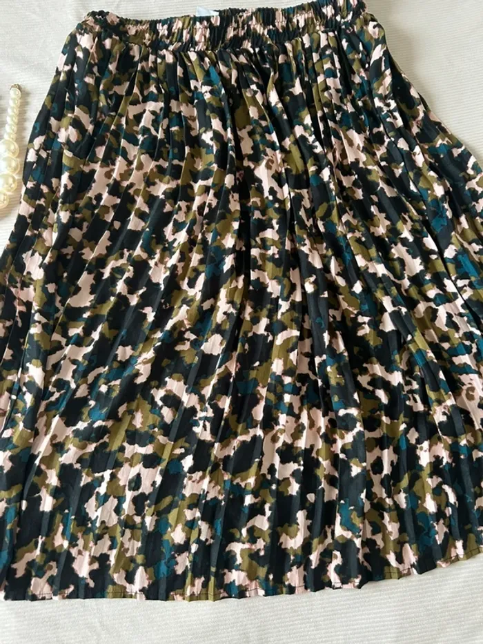 Longue jupe, plissé, multicolore taille L casual ladies - photo numéro 3