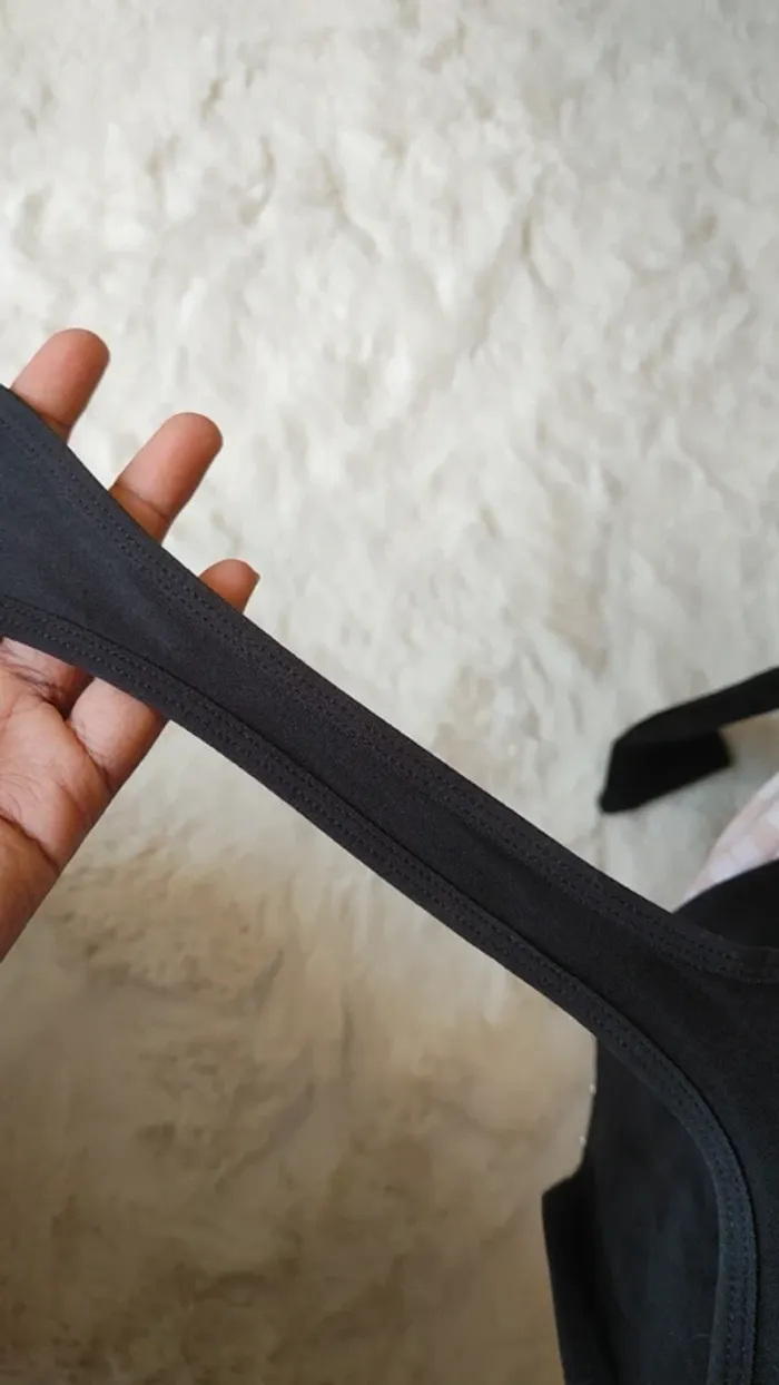 Body string oir épaule dénudée gainant moulant manches longues - photo numéro 8