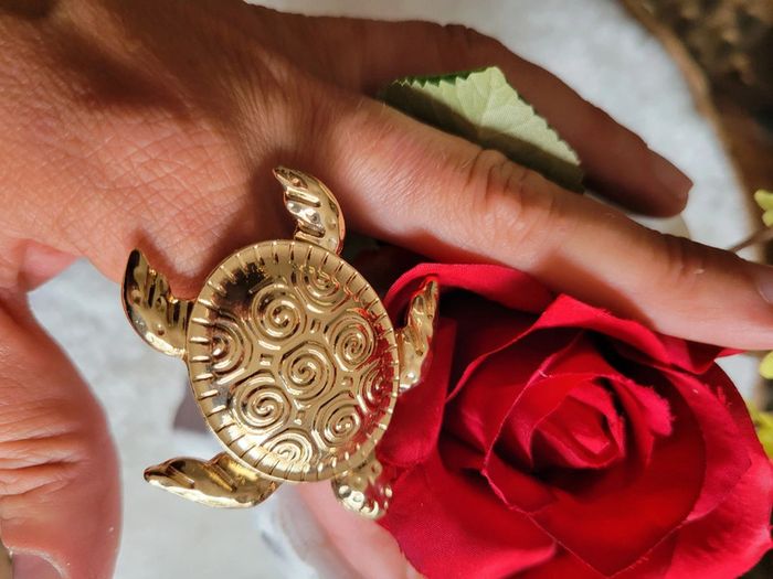 Bague ajustable tortue de mer - photo numéro 6