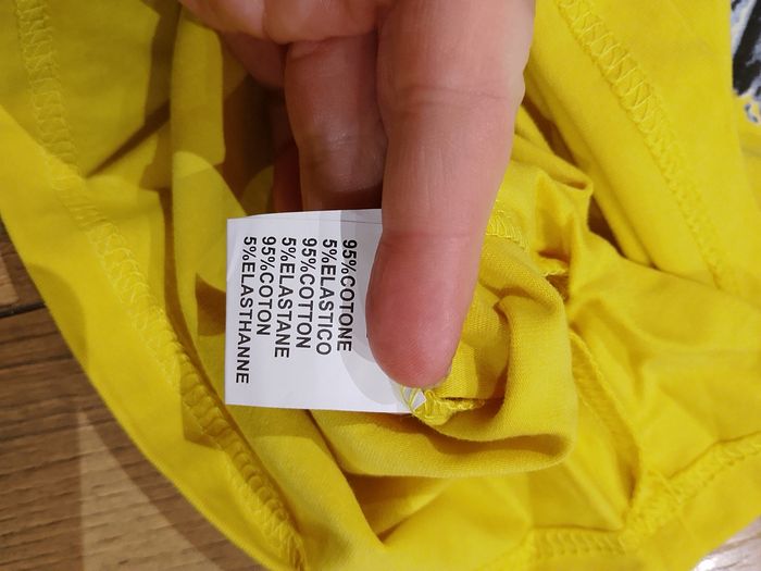 T-shirt jaune manches courtes pour homme flocage xl MTX - photo numéro 4