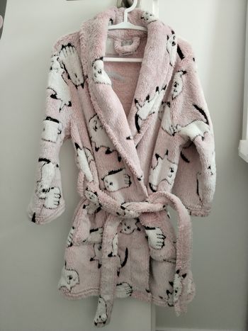 Robe de chambre peignoir tissu doudou