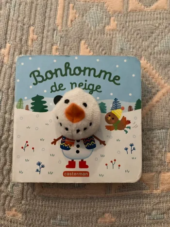 livre marionette « bonhomme de neige »