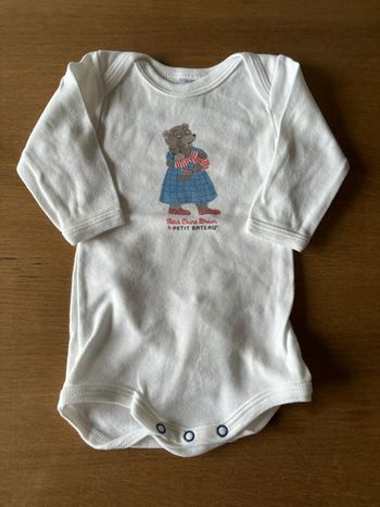 Bodies manches longues petit ours brun mixte