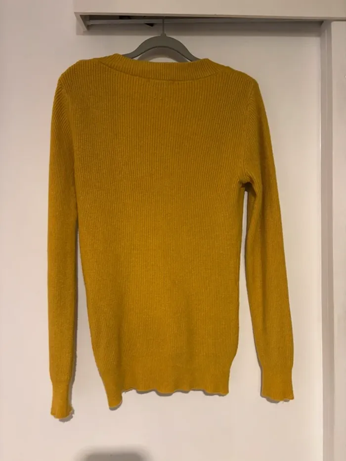 Pull col V moutarde taille S/M Word Fashion - photo numéro 6