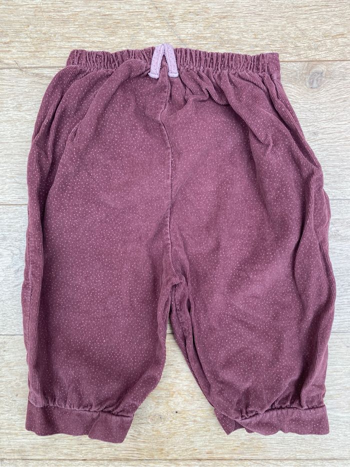 Pantalon velours taille élastique bébé fille 18 mois - photo numéro 2