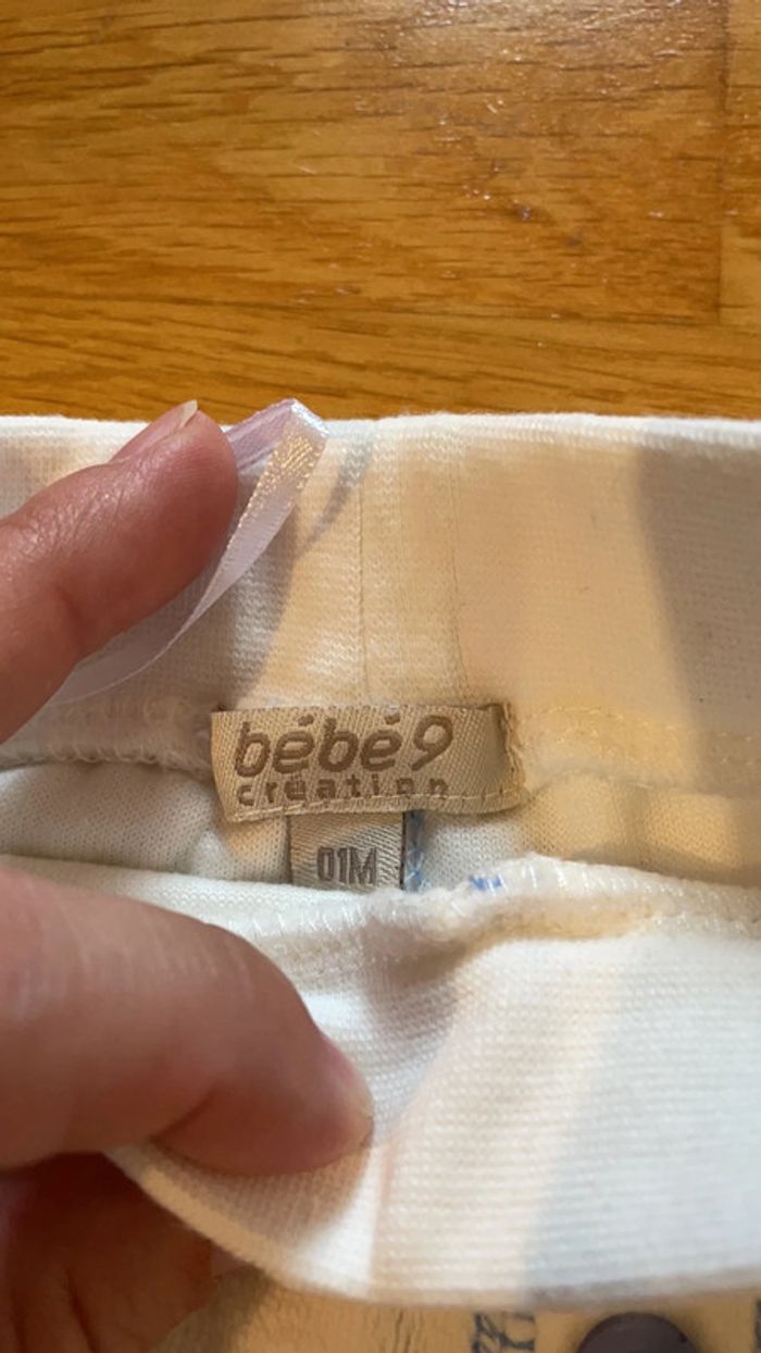 Pantalon épais 1 mois blanc et bleu bébé 9 - photo numéro 3