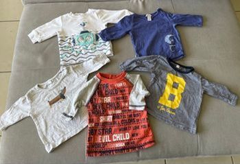 Lot de 5 tee short manche longue 1 mois 