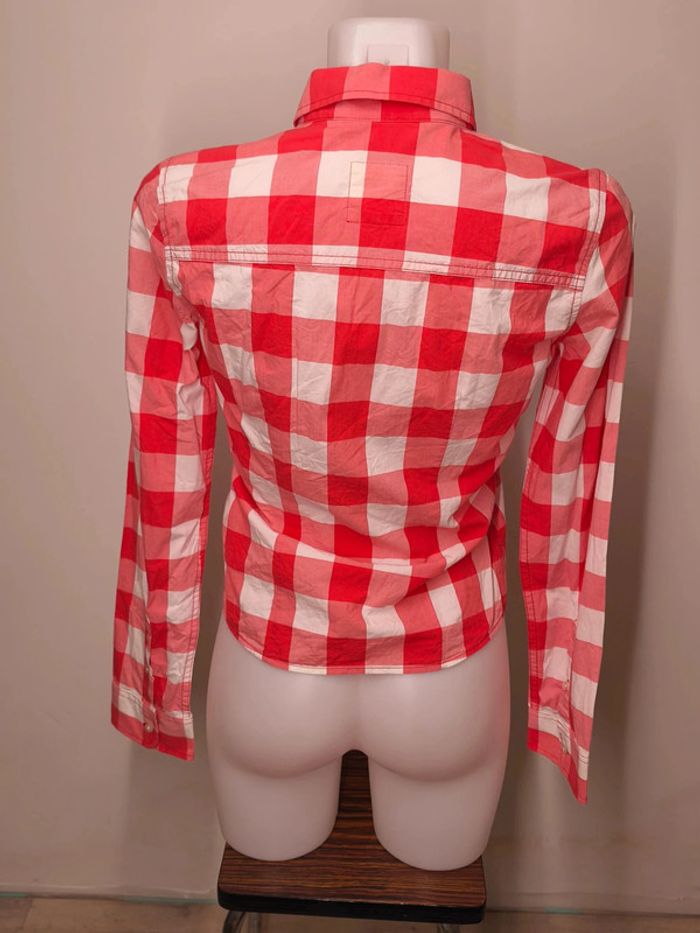 Chemise Hollister Femme Taille S Rouge-Blanc - photo numéro 2