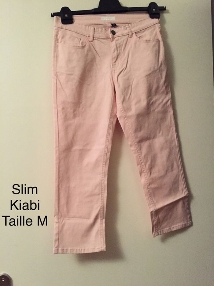 Pantalon rose Slim 7/8 Kiabi Taille 38