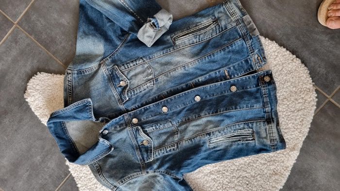 Veste en jean L large ZARA homme 44 - photo numéro 8