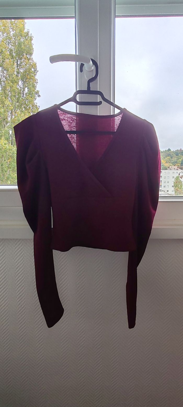 Blouse bordeaux élégante - Taille S