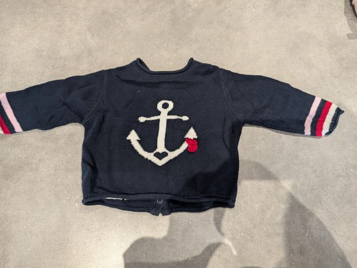 Petit pull week-end à la mer 6 mois