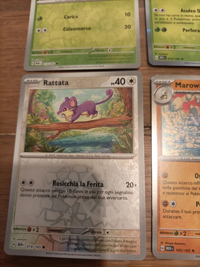 Lot de 9 cartes Pokemon 151 Holo Leviator Dardagnan Leveinard Colosinge Ossatueur - photo numéro 8
