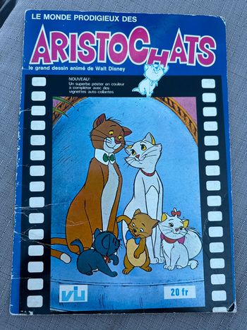 Album VIU complet ancien (type Panini) vignettes stickers Walt Disney les Aristochats chats