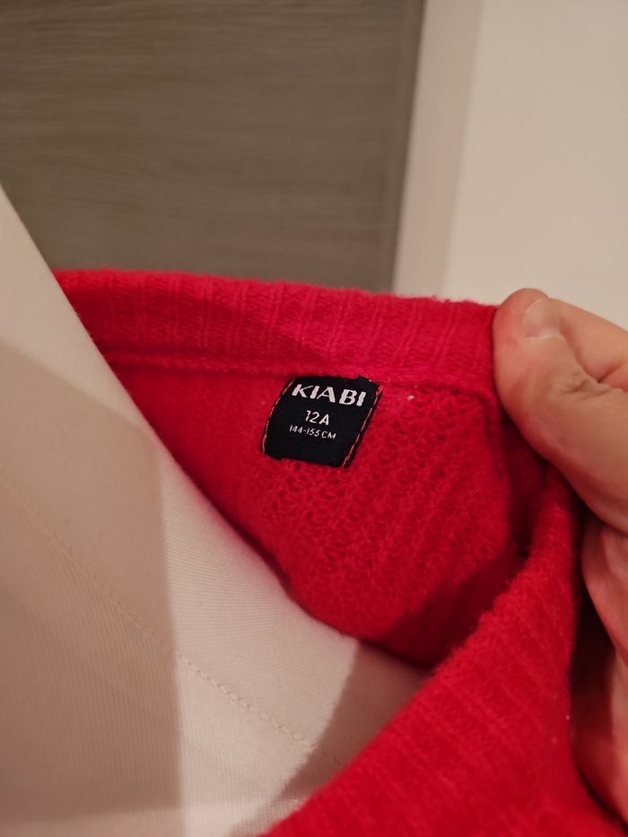 gilet framboise fille maille taille 14 ans - photo numéro 3