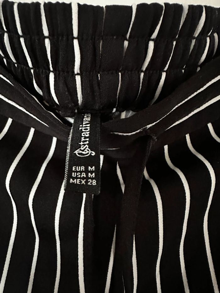 Pantalon fluide à rayure noir et blanc - Stradivarius - photo numéro 3