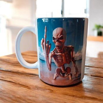 Mug humour squelette doigt d'honneur 