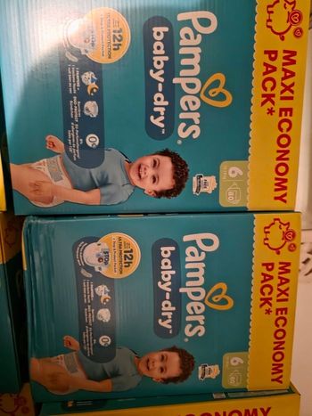 2 Pampers baby dry taille 6