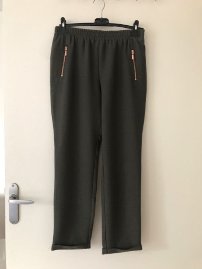 Pantalon fluide kaki