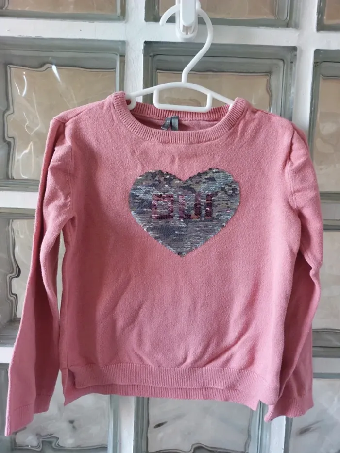 Pull manche longue à paillettes 6 ans - photo numéro 2