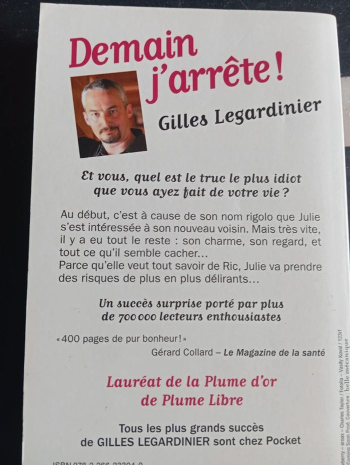 Livre de poche comme Neuf Demain j arrête de Gilles Legardinier - photo numéro 2