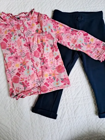 Blouse chaude Sergent major et Legging polaire TAO-Taille 3 ans