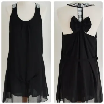 Robe de fête noire avec strass G&Y taille 36/38