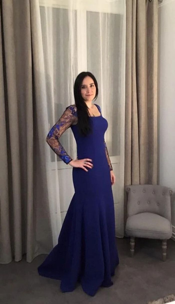 Robe sirène bleu électrique taille M Pierre Cardin neuve !
