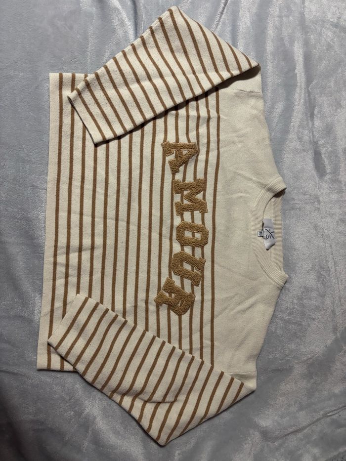 Pull beige taille unique